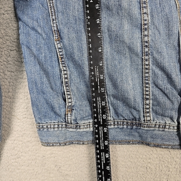 Seven 7 Jean Denim Jacket Blue Button Front Size 2XL - Picture 7 of 13